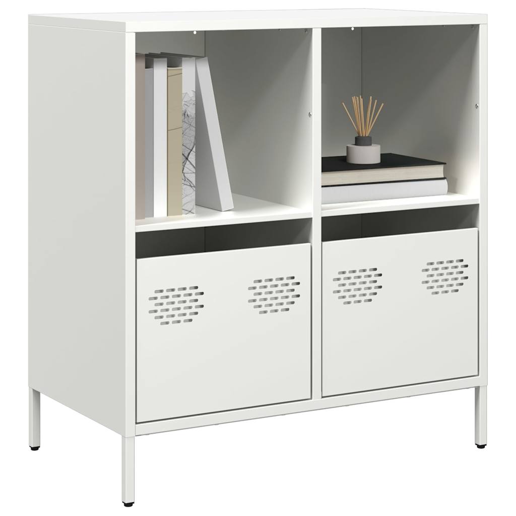 Dressoir 68x39x73,5 cm koudgewalst staal wit is nu te koop bij PeponiXL, paradijselijk wonen!
