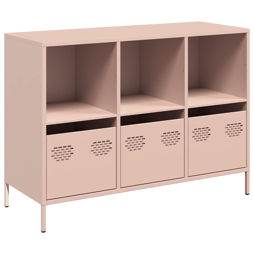 Dressoir 101,5x39x73,5 cm koudgewalst staal roze is nu te koop bij PeponiXL, paradijselijk wonen!