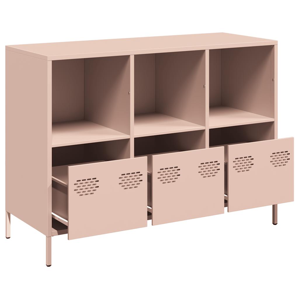 Dressoir 101,5x39x73,5 cm koudgewalst staal roze is nu te koop bij PeponiXL, paradijselijk wonen!
