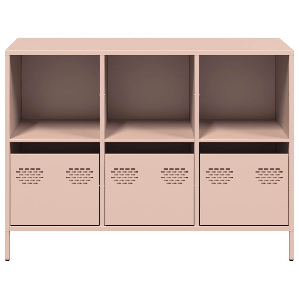Dressoir 101,5x39x73,5 cm koudgewalst staal roze is nu te koop bij PeponiXL, paradijselijk wonen!
