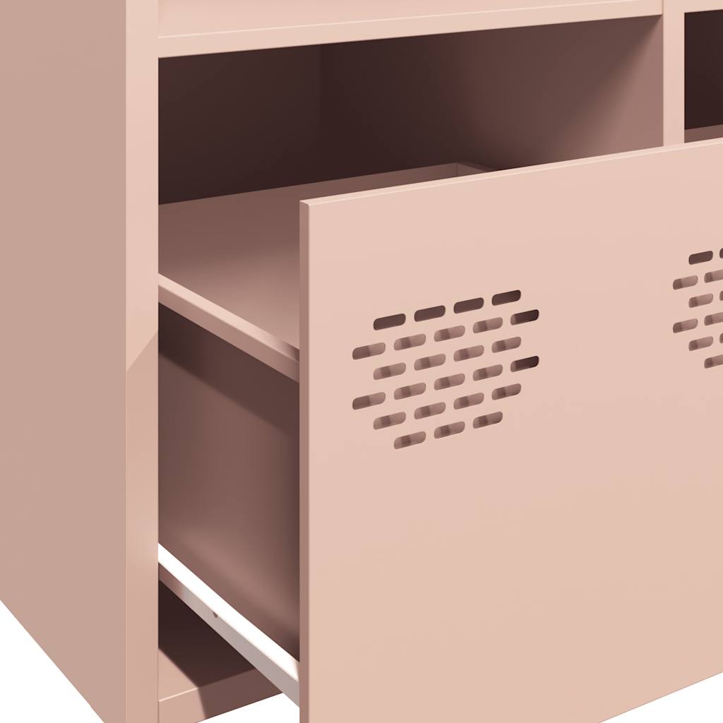 Dressoir 101,5x39x73,5 cm koudgewalst staal roze is nu te koop bij PeponiXL, paradijselijk wonen!