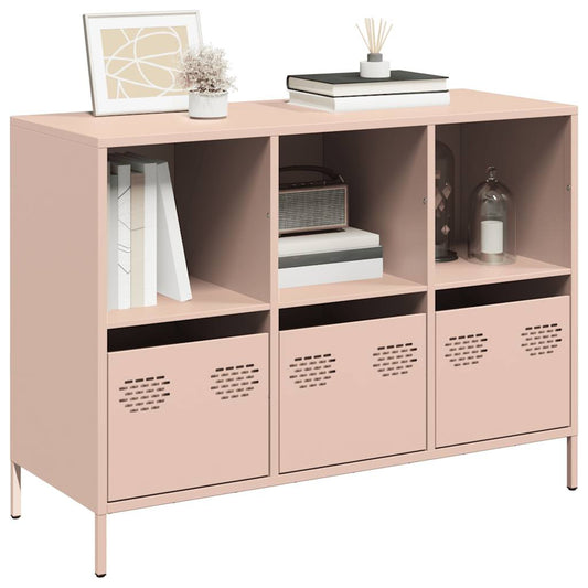Dressoir 101,5x39x73,5 cm koudgewalst staal roze is nu te koop bij PeponiXL, paradijselijk wonen!