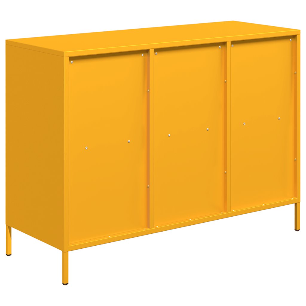 Dressoir 101,5x39x73,5 cm koudgewalst staal mosterdgeel is nu te koop bij PeponiXL, paradijselijk wonen!