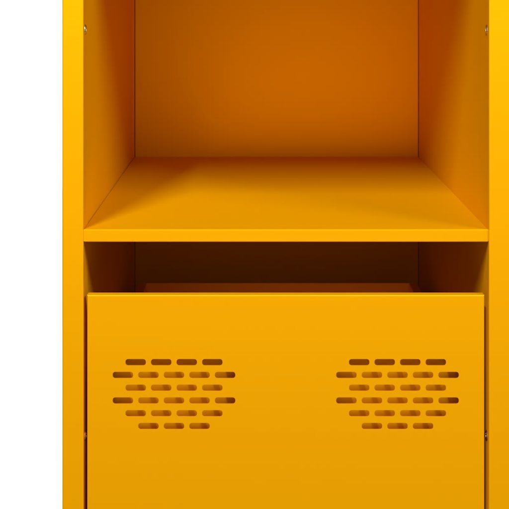 Dressoir 101,5x39x73,5 cm koudgewalst staal mosterdgeel is nu te koop bij PeponiXL, paradijselijk wonen!