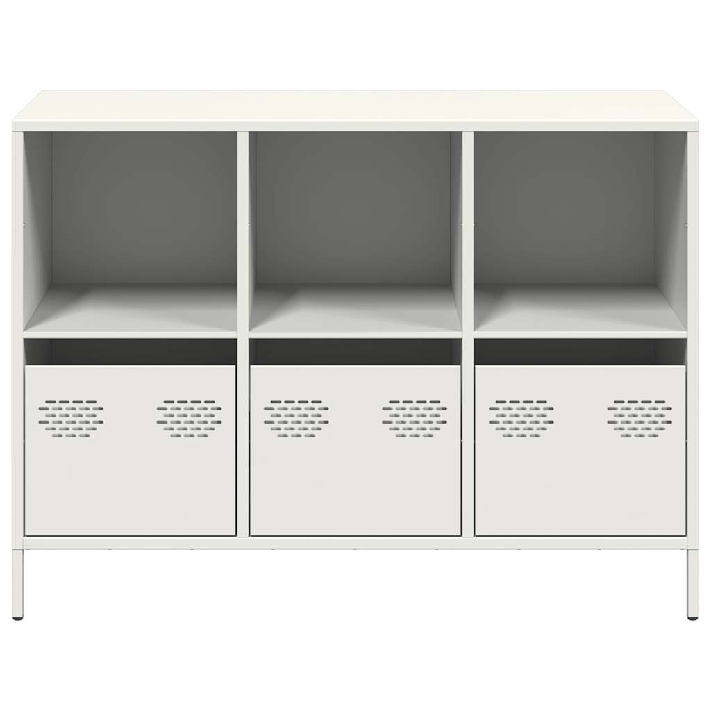 Dressoir 101,5x39x73,5 cm koudgewalst staal wit is nu te koop bij PeponiXL, paradijselijk wonen!