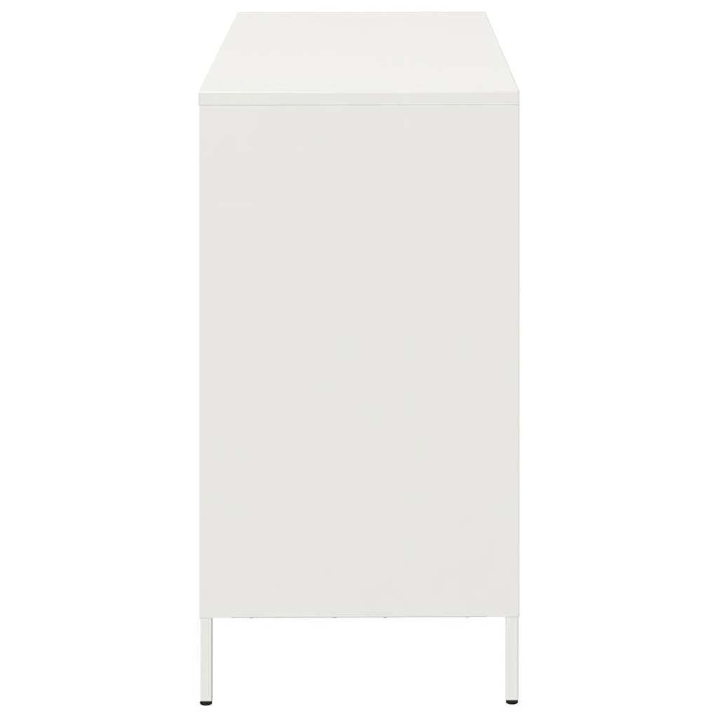 Dressoir 101,5x39x73,5 cm koudgewalst staal wit is nu te koop bij PeponiXL, paradijselijk wonen!
