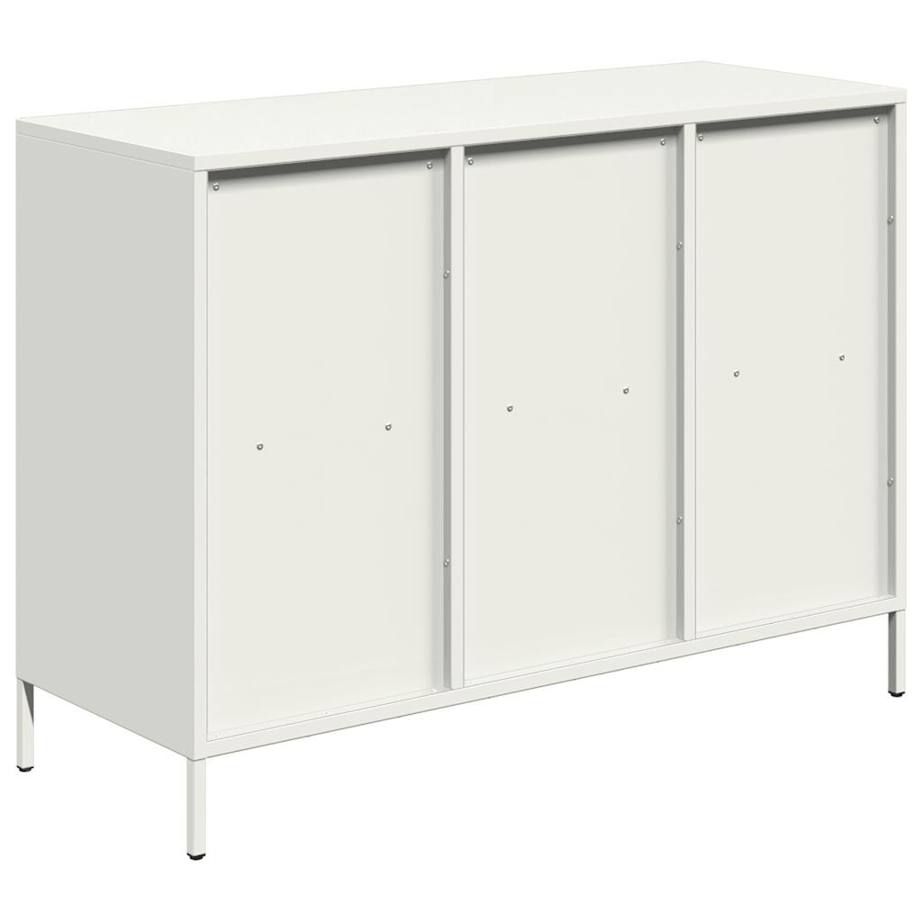 Dressoir 101,5x39x73,5 cm koudgewalst staal wit is nu te koop bij PeponiXL, paradijselijk wonen!