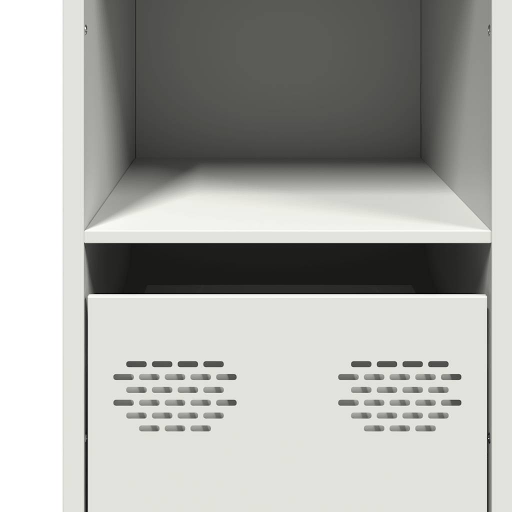 Dressoir 101,5x39x73,5 cm koudgewalst staal wit is nu te koop bij PeponiXL, paradijselijk wonen!