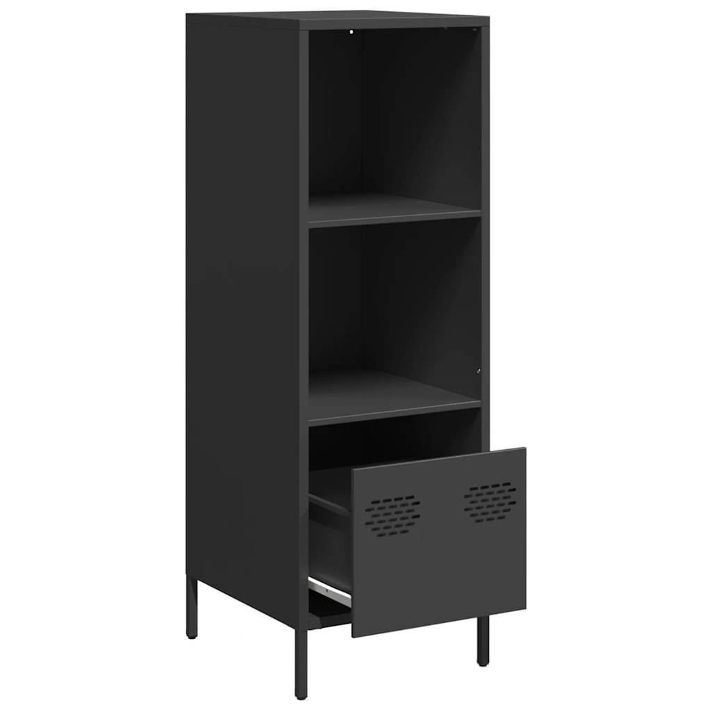 Hoge kast 35x39x103,5 cm staal zwart is nu te koop bij PeponiXL, paradijselijk wonen!