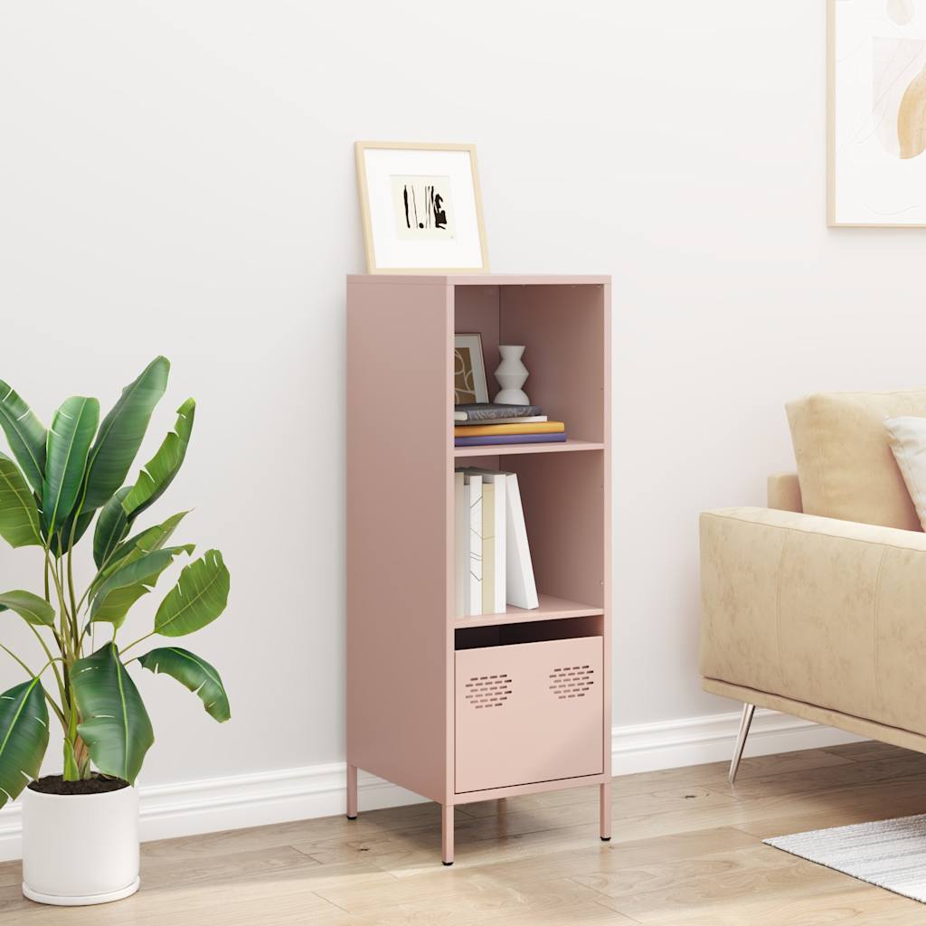 Hoge kast 35x39x103,5 cm staal roze is nu te koop bij PeponiXL, paradijselijk wonen!