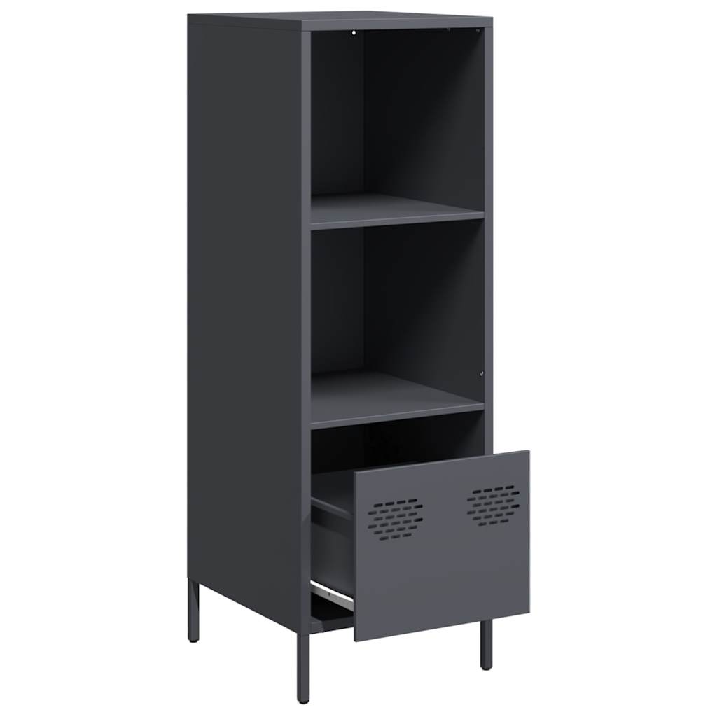 Hoge kast 35x39x103,5 cm staal antracietkleurig is nu te koop bij PeponiXL, paradijselijk wonen!