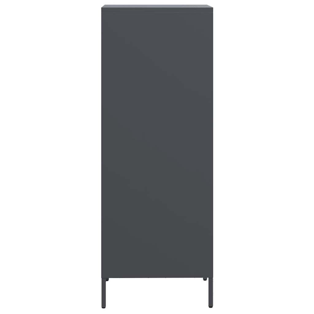 Hoge kast 35x39x103,5 cm staal antracietkleurig is nu te koop bij PeponiXL, paradijselijk wonen!