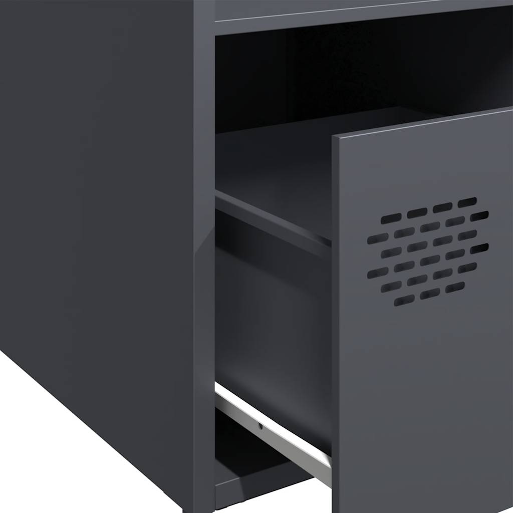 Hoge kast 35x39x103,5 cm staal antracietkleurig is nu te koop bij PeponiXL, paradijselijk wonen!