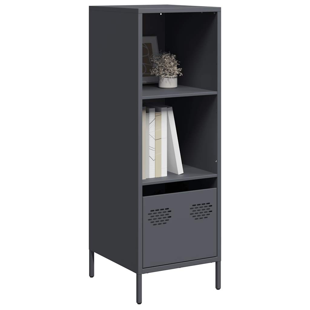 Hoge kast 35x39x103,5 cm staal antracietkleurig is nu te koop bij PeponiXL, paradijselijk wonen!
