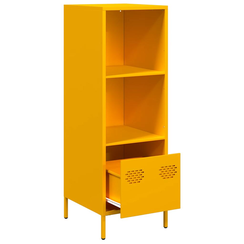 Hoge kast 35x39x103,5 cm staal mosterdgeel is nu te koop bij PeponiXL, paradijselijk wonen!