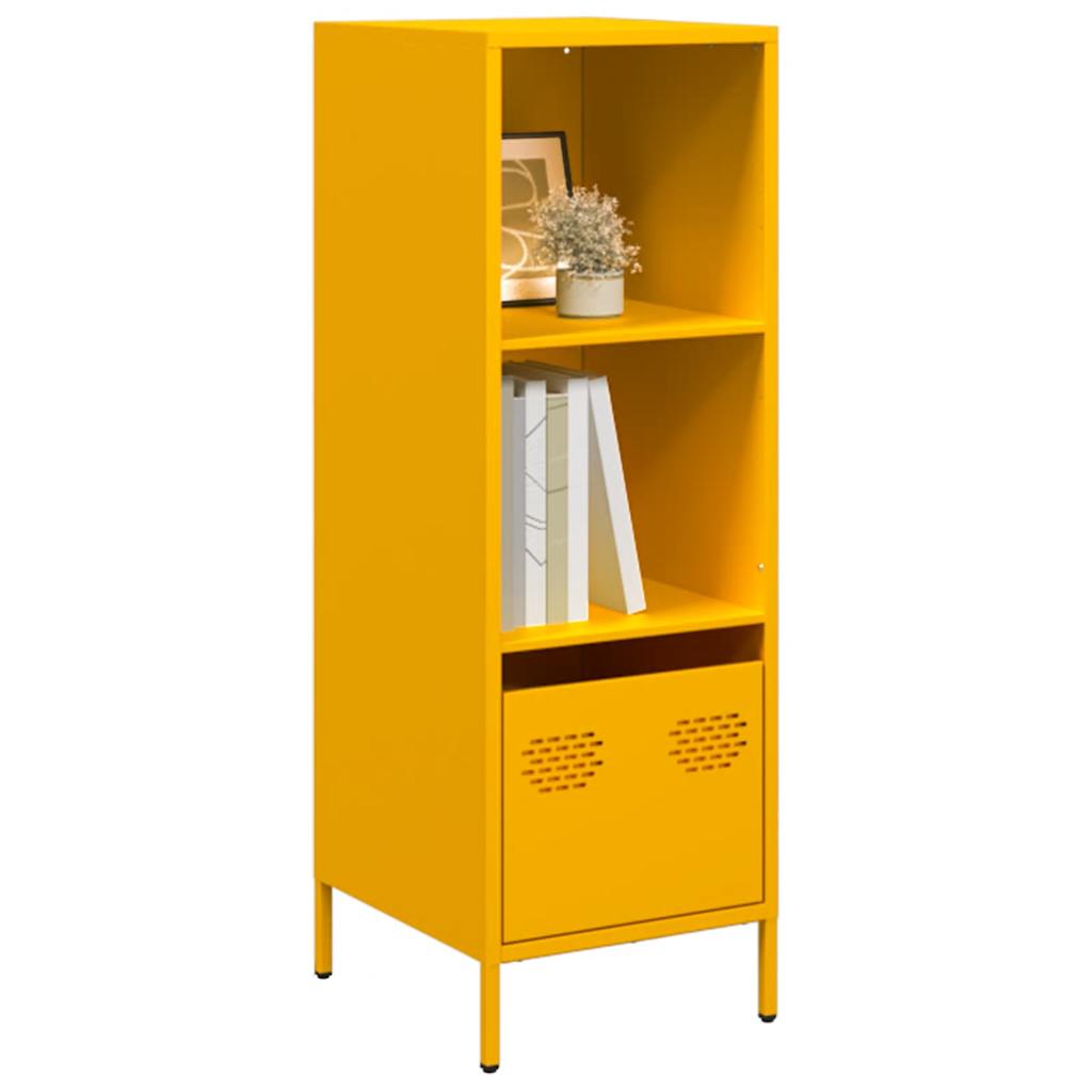 Hoge kast 35x39x103,5 cm staal mosterdgeel is nu te koop bij PeponiXL, paradijselijk wonen!