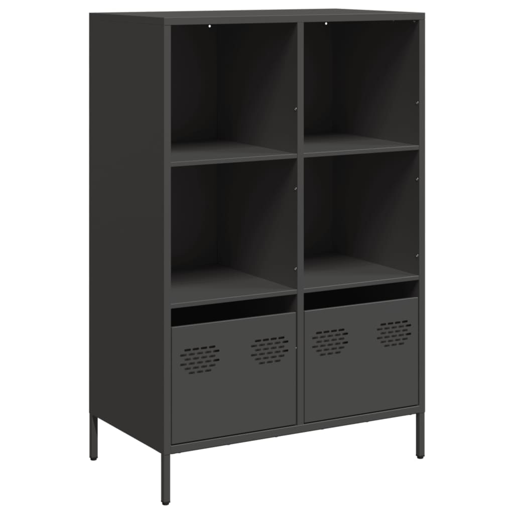 Hoge kast 68x39x103,5 cm staal zwart is nu te koop bij PeponiXL, paradijselijk wonen!