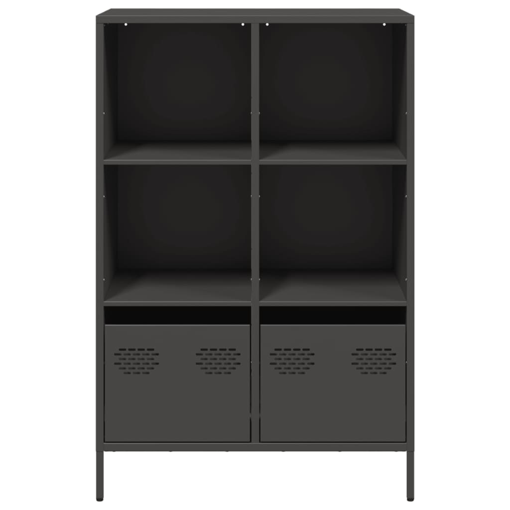 Hoge kast 68x39x103,5 cm staal zwart is nu te koop bij PeponiXL, paradijselijk wonen!