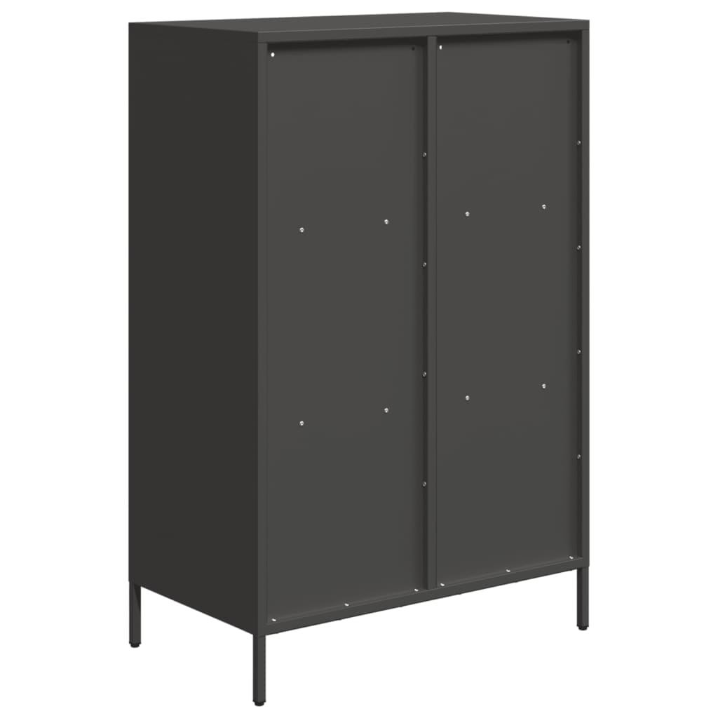 Hoge kast 68x39x103,5 cm staal zwart is nu te koop bij PeponiXL, paradijselijk wonen!