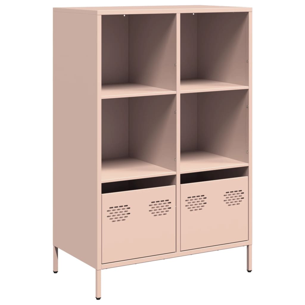 Hoge kast 68x39x103,5 cm staal roze is nu te koop bij PeponiXL, paradijselijk wonen!