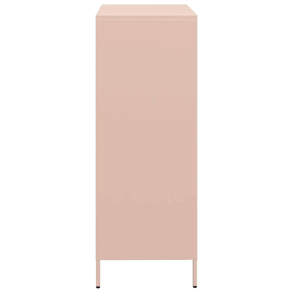 Hoge kast 68x39x103,5 cm staal roze is nu te koop bij PeponiXL, paradijselijk wonen!