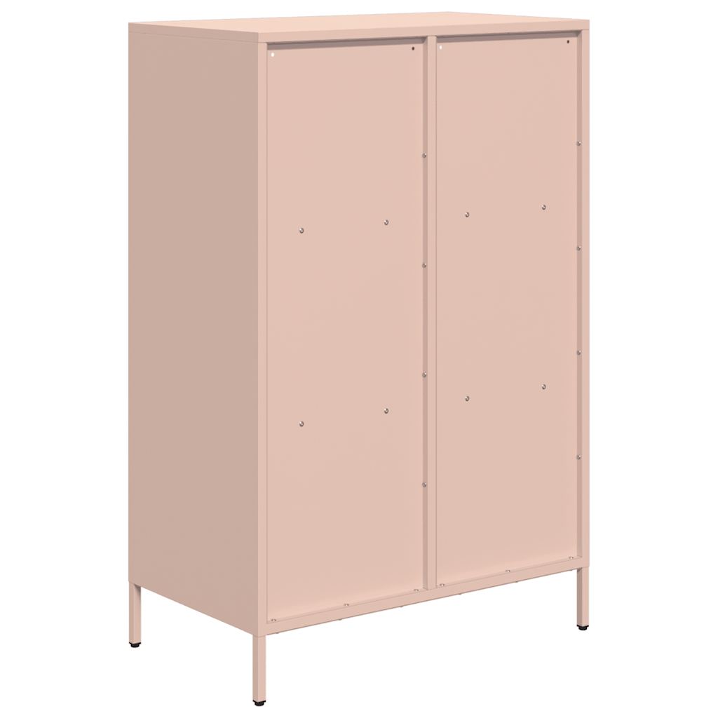 Hoge kast 68x39x103,5 cm staal roze is nu te koop bij PeponiXL, paradijselijk wonen!