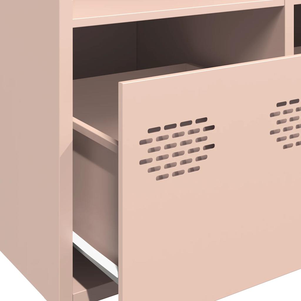 Hoge kast 68x39x103,5 cm staal roze is nu te koop bij PeponiXL, paradijselijk wonen!