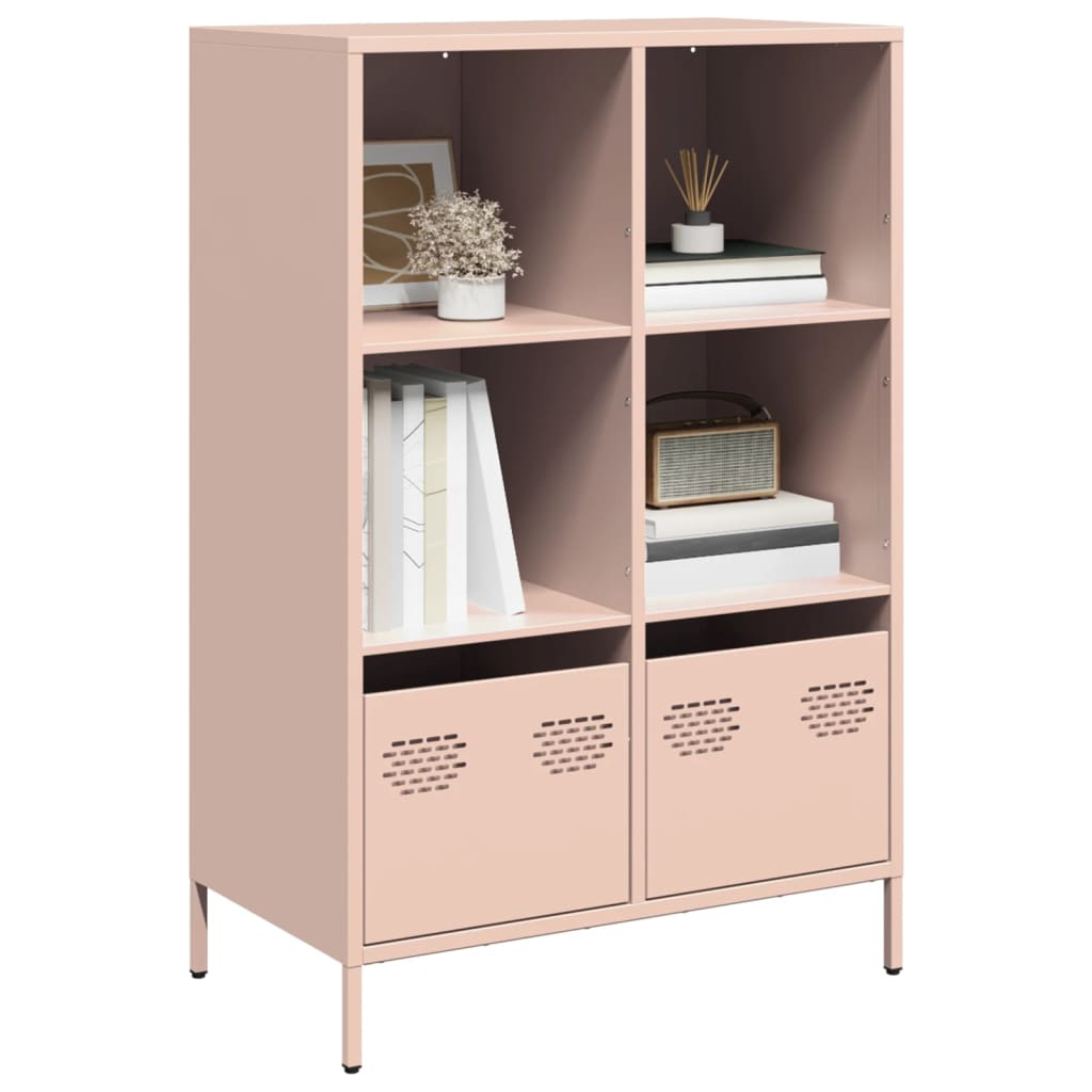 Hoge kast 68x39x103,5 cm staal roze is nu te koop bij PeponiXL, paradijselijk wonen!
