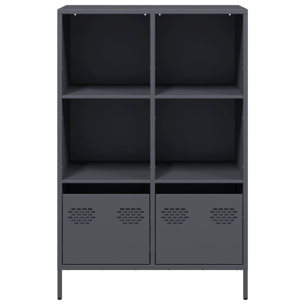 Hoge kast 68x39x103,5 cm staal antracietkleurig is nu te koop bij PeponiXL, paradijselijk wonen!