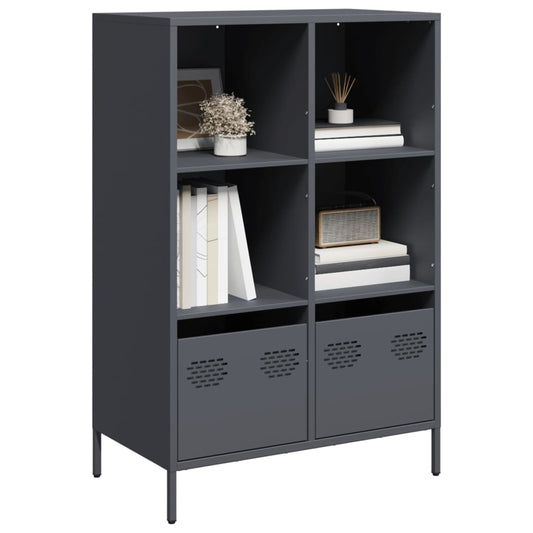 Hoge kast 68x39x103,5 cm staal antracietkleurig is nu te koop bij PeponiXL, paradijselijk wonen!