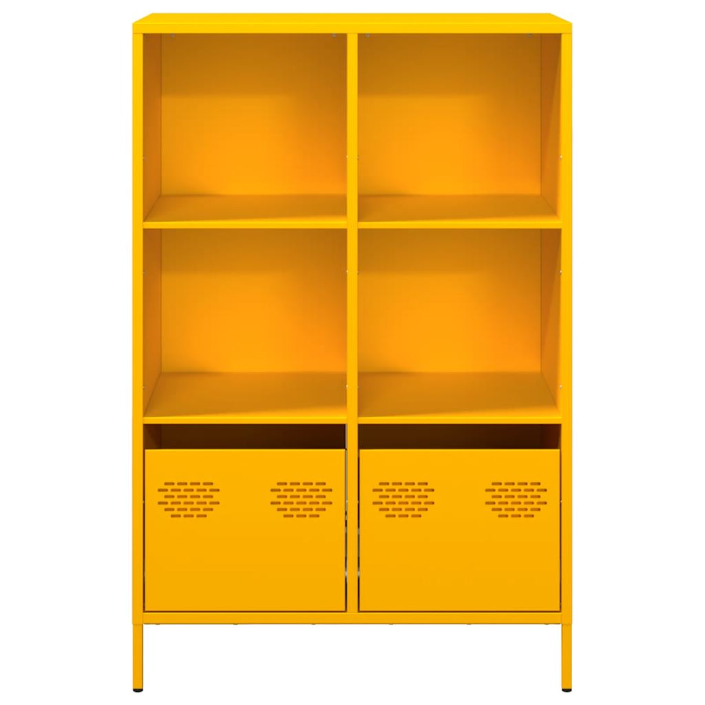 Hoge kast 68x39x103,5 cm staal mosterdgeel is nu te koop bij PeponiXL, paradijselijk wonen!