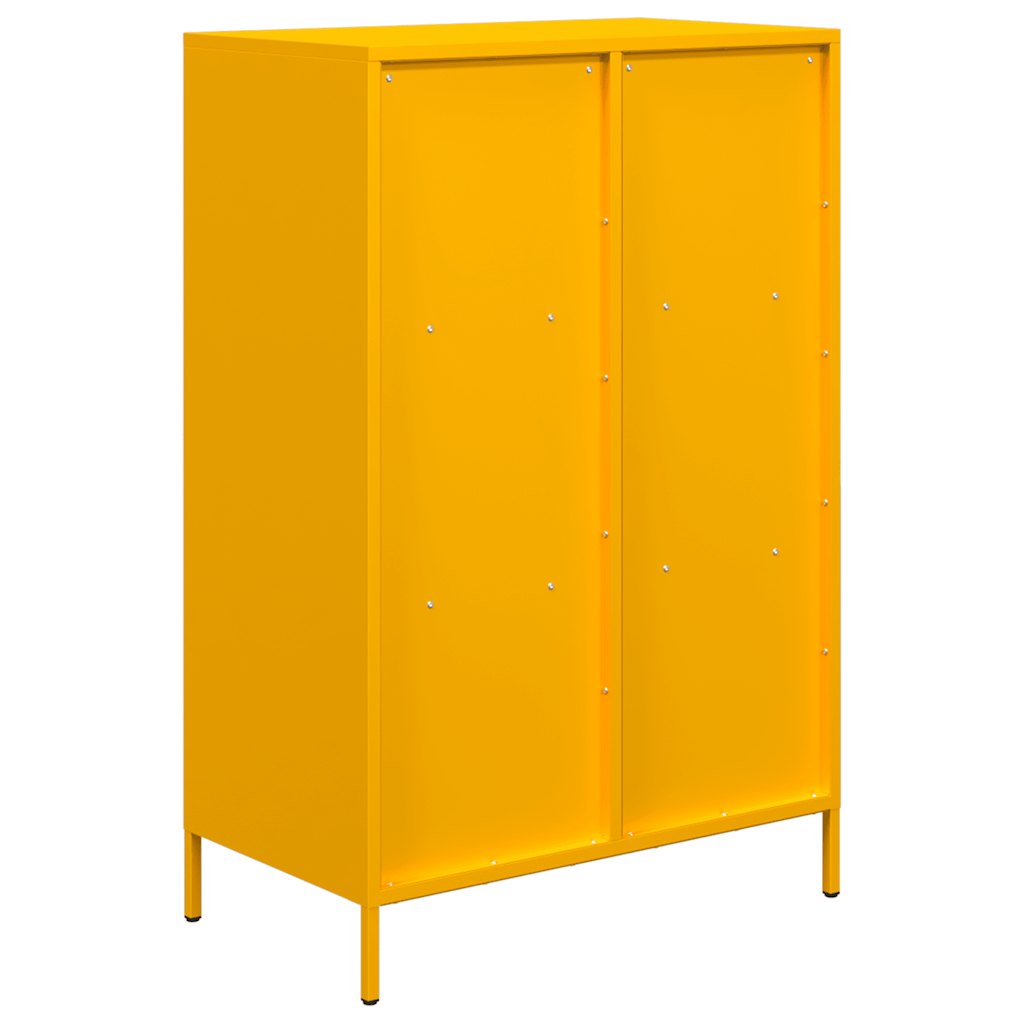 Hoge kast 68x39x103,5 cm staal mosterdgeel is nu te koop bij PeponiXL, paradijselijk wonen!