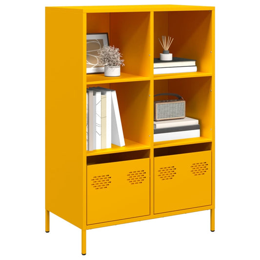Hoge kast 68x39x103,5 cm staal mosterdgeel is nu te koop bij PeponiXL, paradijselijk wonen!