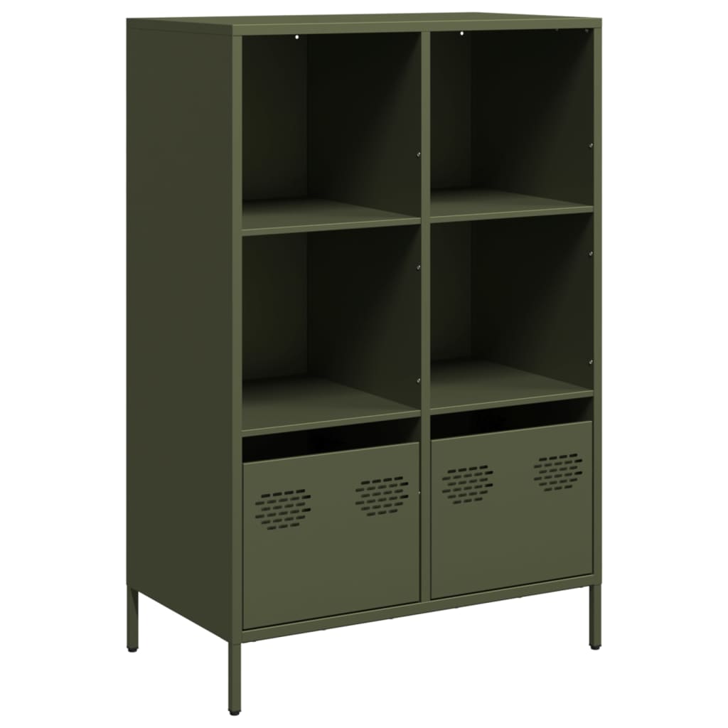 Hoge kast 68x39x103,5 cm staal olijfgroen is nu te koop bij PeponiXL, paradijselijk wonen!