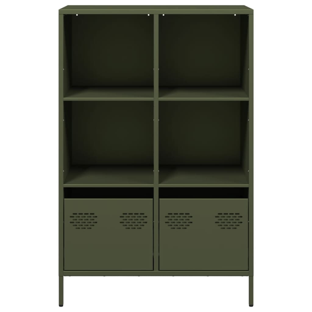 Hoge kast 68x39x103,5 cm staal olijfgroen is nu te koop bij PeponiXL, paradijselijk wonen!