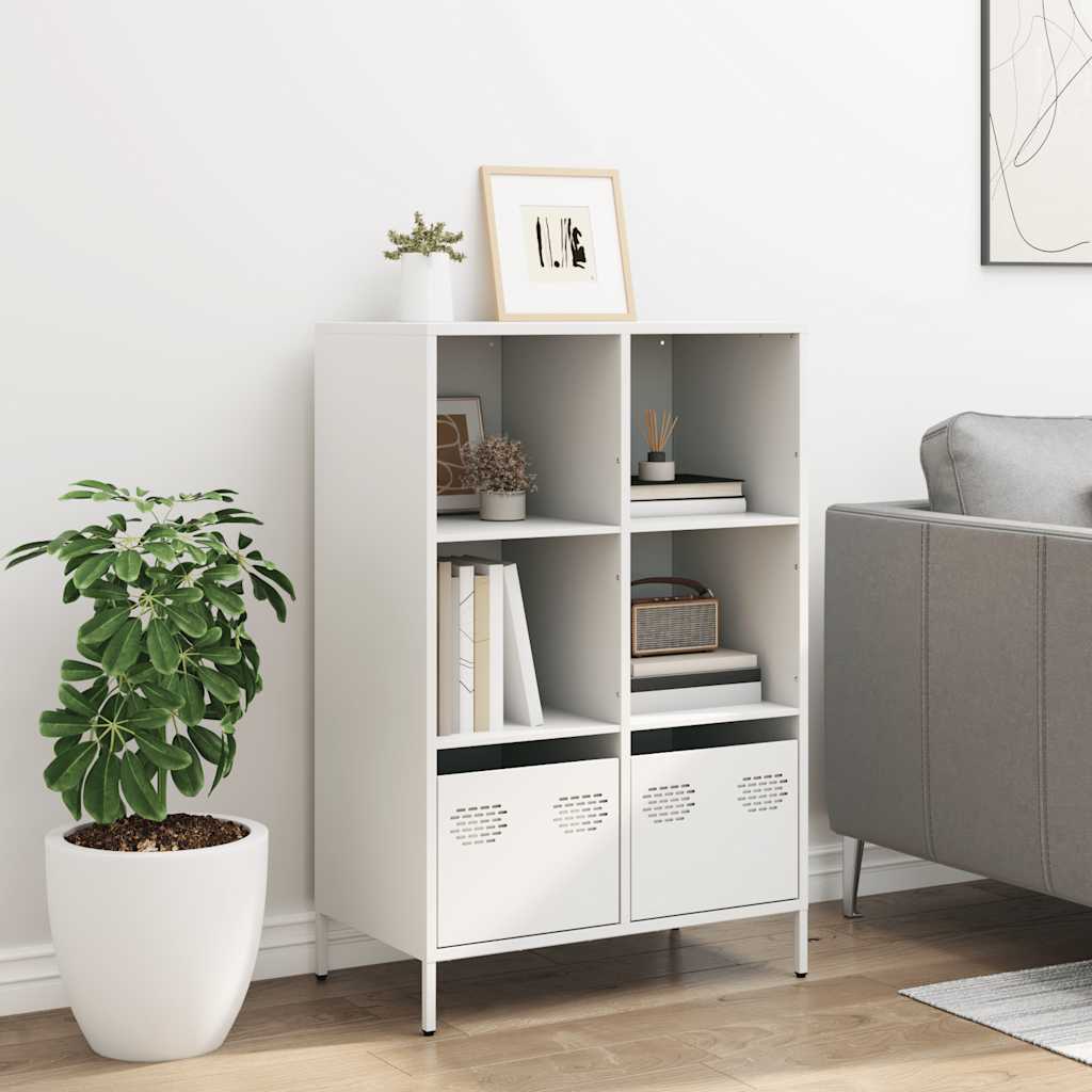 Hoge kast 68x39x103,5 cm staal wit is nu te koop bij PeponiXL, paradijselijk wonen!