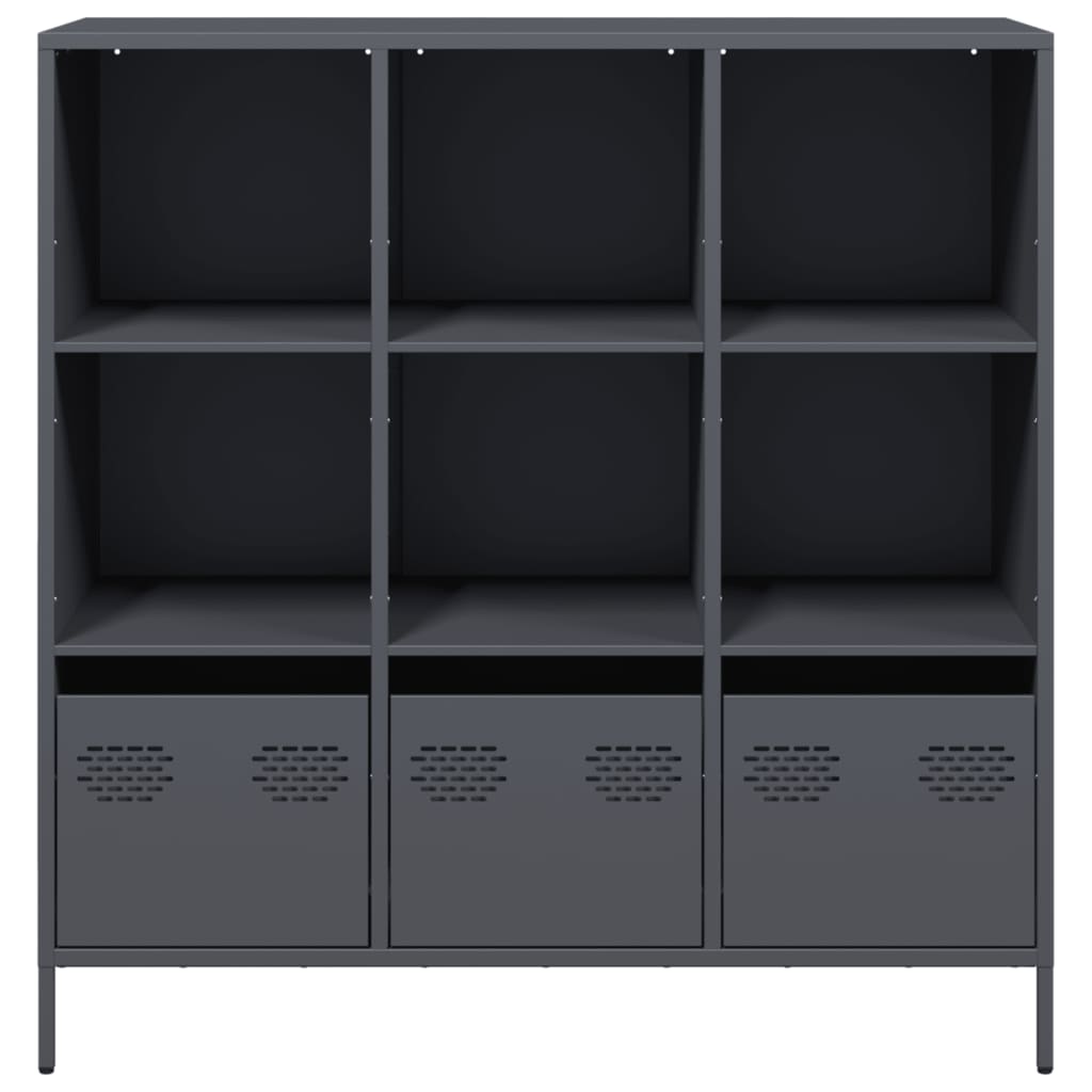 Hoge kast 101,5x39x103,5 cm staal antracietkleurig is nu te koop bij PeponiXL, paradijselijk wonen!