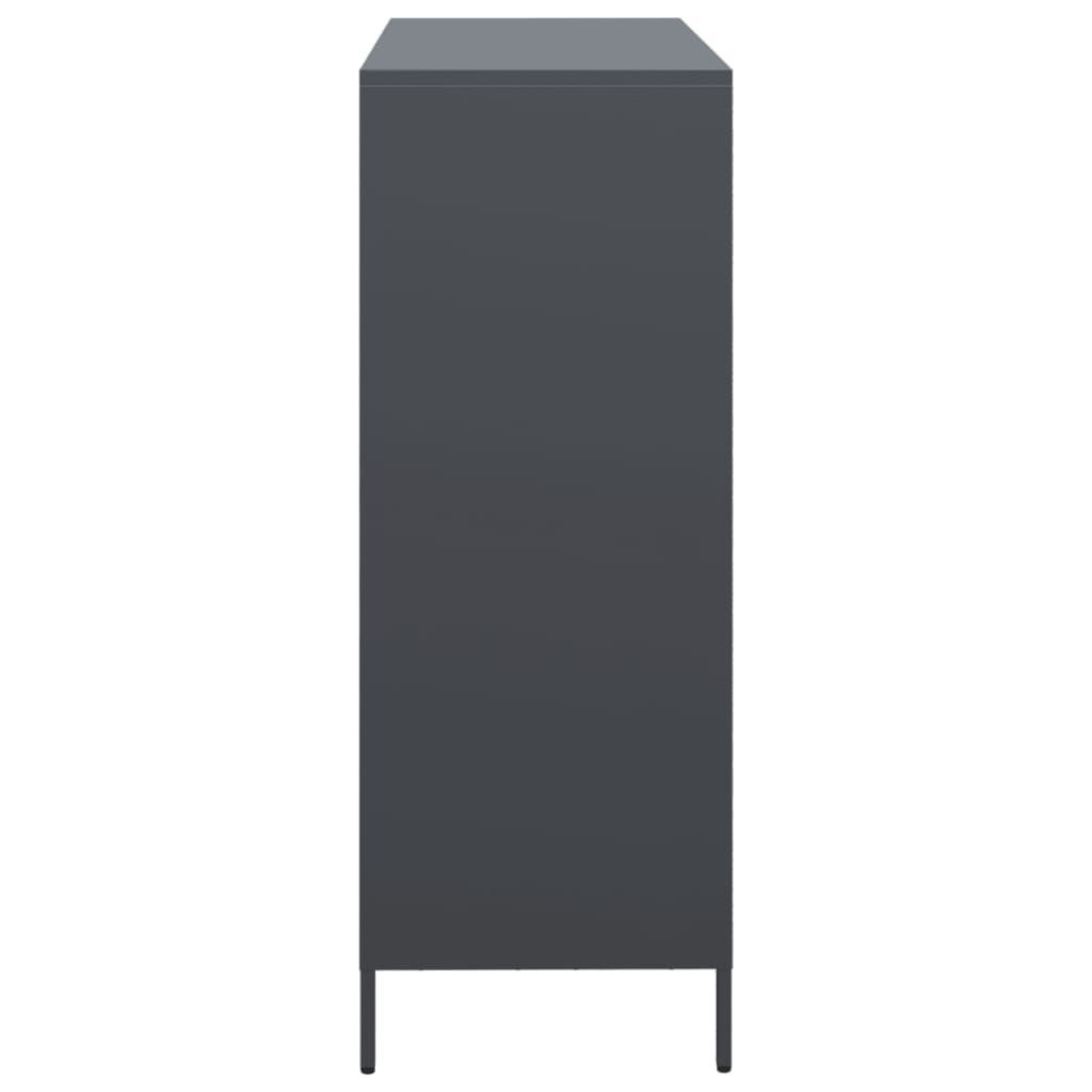 Hoge kast 101,5x39x103,5 cm staal antracietkleurig is nu te koop bij PeponiXL, paradijselijk wonen!