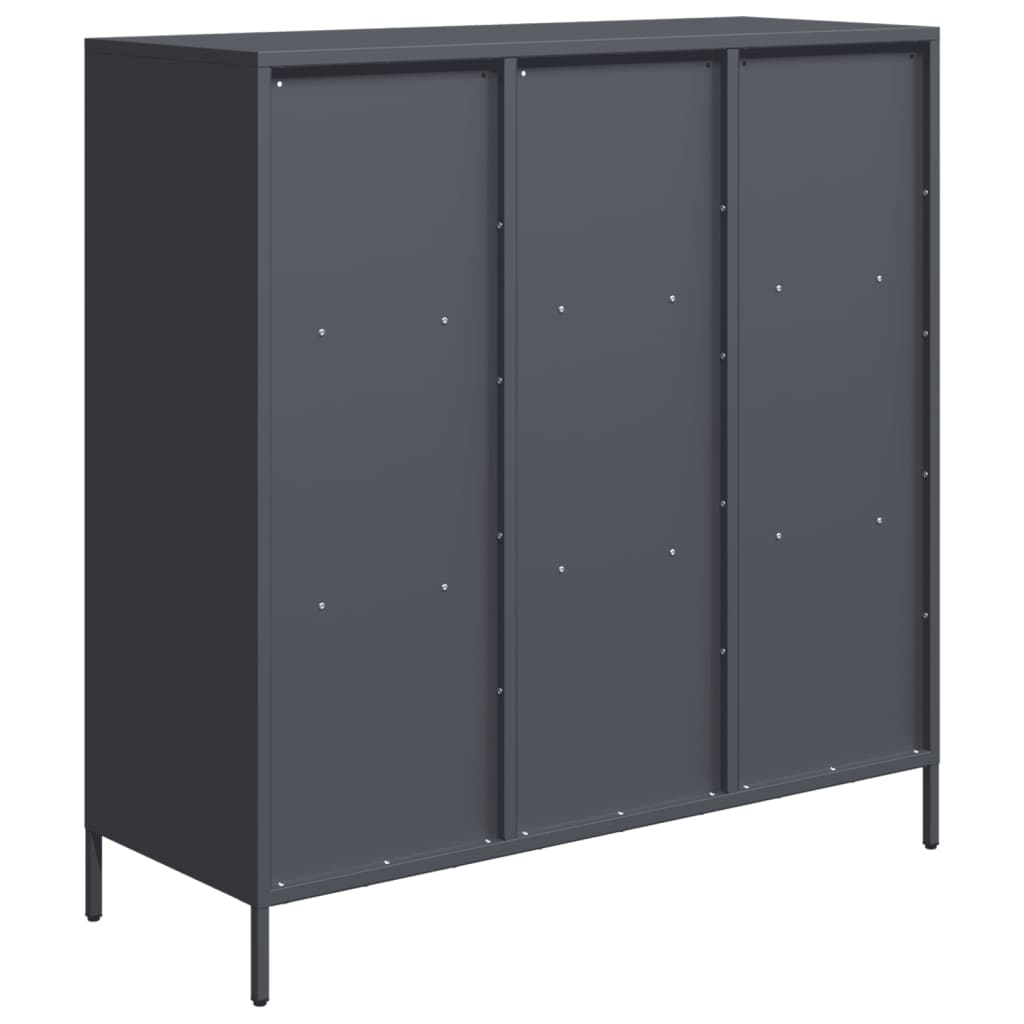 Hoge kast 101,5x39x103,5 cm staal antracietkleurig is nu te koop bij PeponiXL, paradijselijk wonen!
