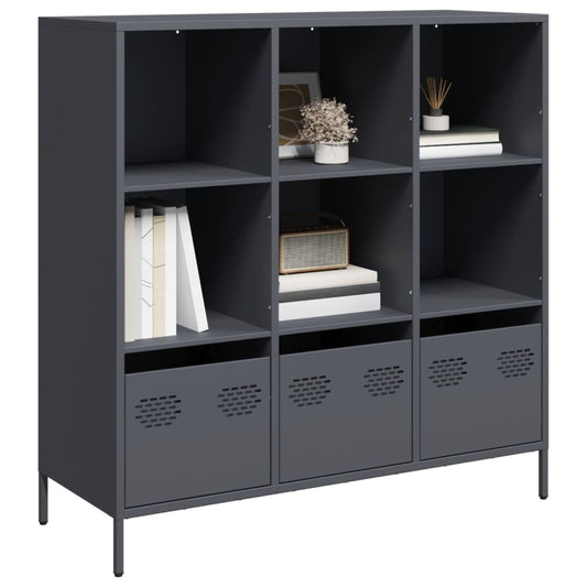 Hoge kast 101,5x39x103,5 cm staal antracietkleurig is nu te koop bij PeponiXL, paradijselijk wonen!