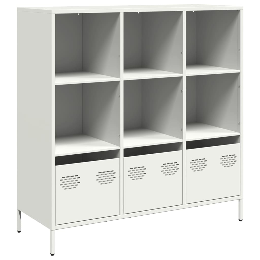 Hoge kast 101,5x39x103,5 cm staal wit is nu te koop bij PeponiXL, paradijselijk wonen!