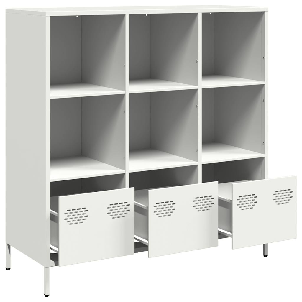 Hoge kast 101,5x39x103,5 cm staal wit is nu te koop bij PeponiXL, paradijselijk wonen!