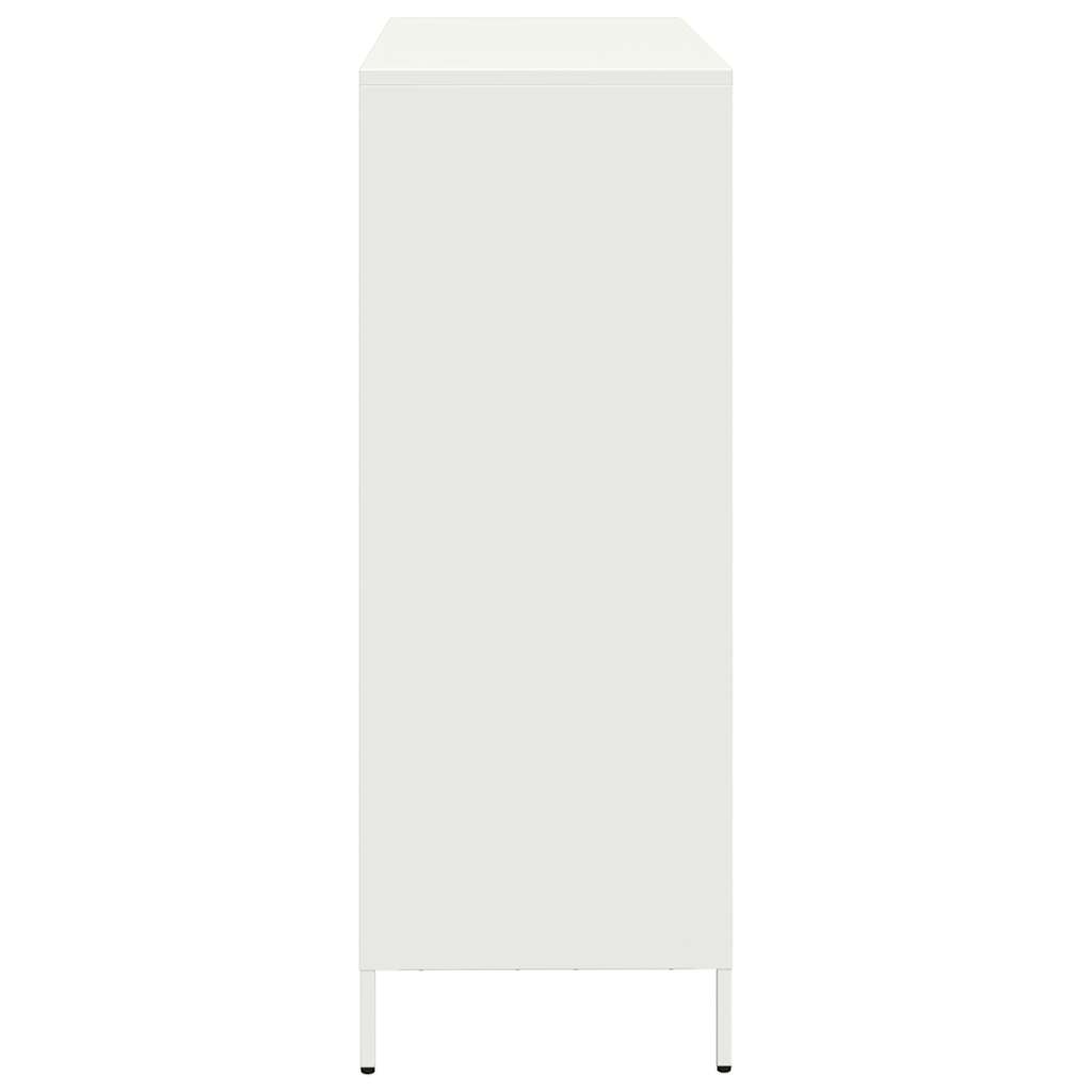 Hoge kast 101,5x39x103,5 cm staal wit is nu te koop bij PeponiXL, paradijselijk wonen!