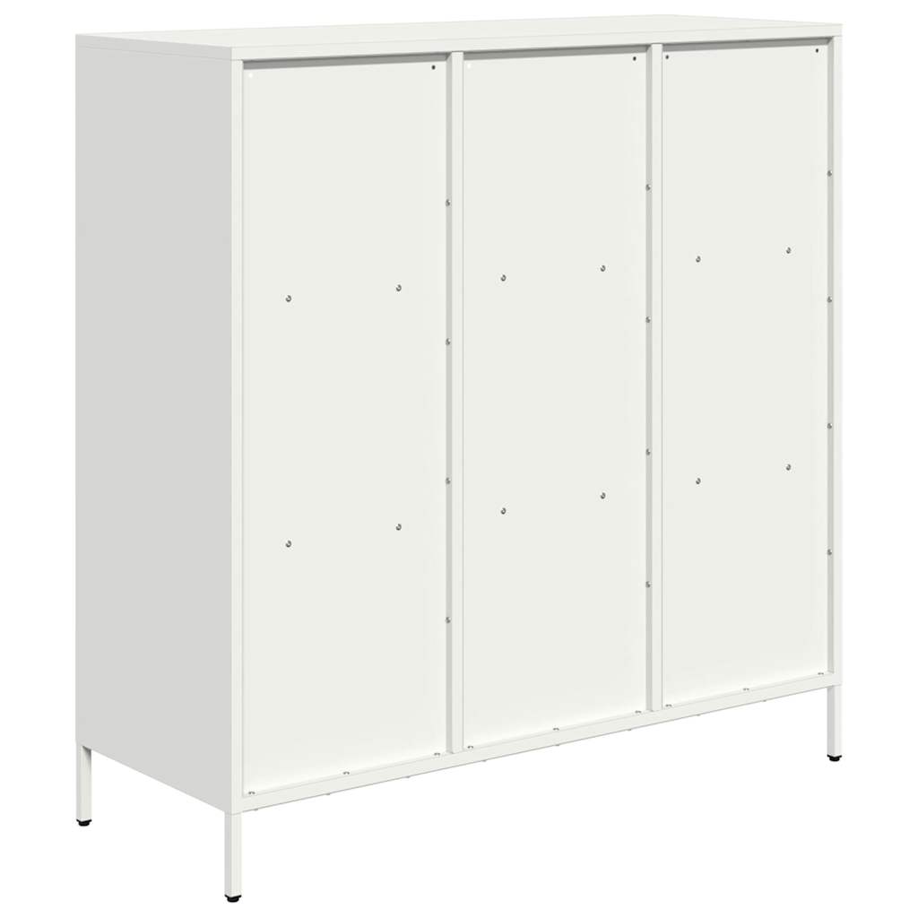 Hoge kast 101,5x39x103,5 cm staal wit is nu te koop bij PeponiXL, paradijselijk wonen!