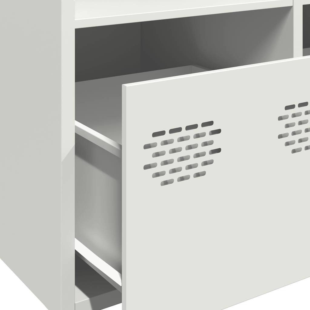 Hoge kast 101,5x39x103,5 cm staal wit is nu te koop bij PeponiXL, paradijselijk wonen!