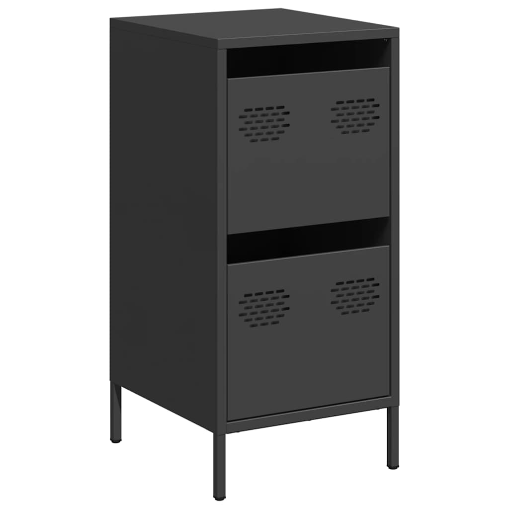 Dressoir 35x39x73,5 cm koudgewalst staal zwart is nu te koop bij PeponiXL, paradijselijk wonen!