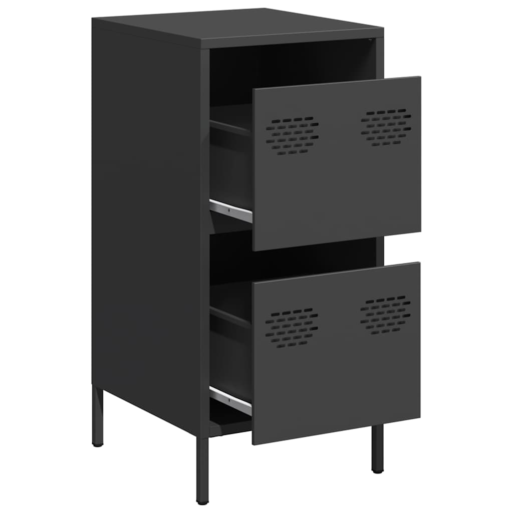 Dressoir 35x39x73,5 cm koudgewalst staal zwart is nu te koop bij PeponiXL, paradijselijk wonen!