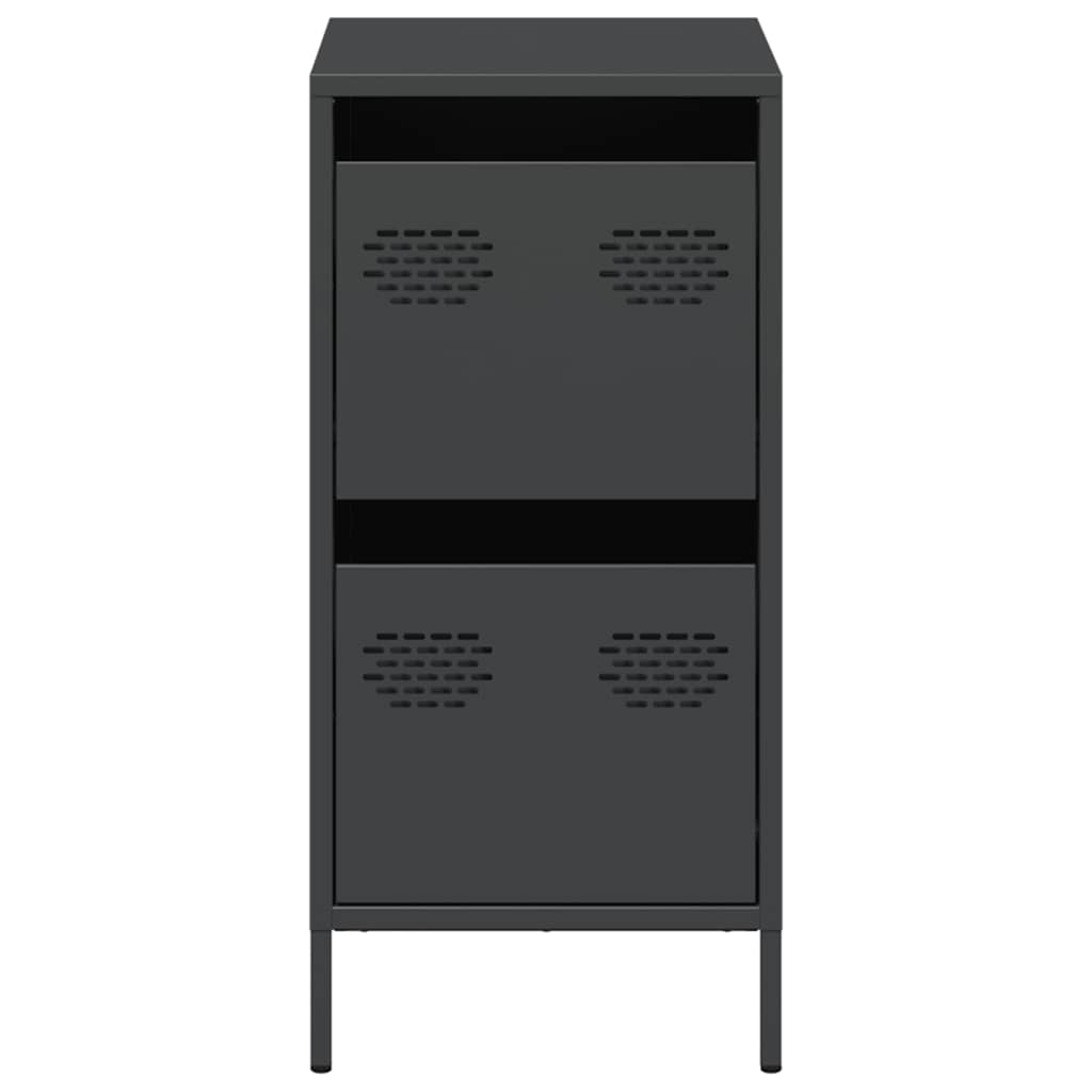 Dressoir 35x39x73,5 cm koudgewalst staal zwart is nu te koop bij PeponiXL, paradijselijk wonen!