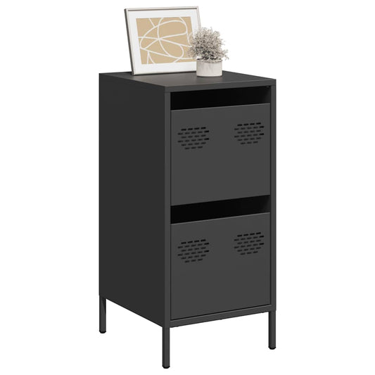 Dressoir 35x39x73,5 cm koudgewalst staal zwart is nu te koop bij PeponiXL, paradijselijk wonen!