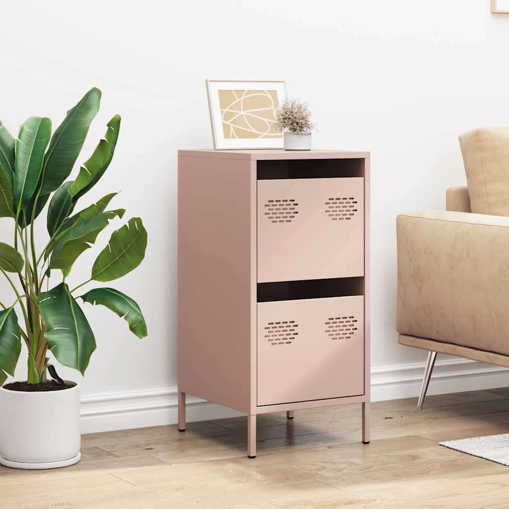 Dressoir 35x39x73,5 cm koudgewalst staal roze is nu te koop bij PeponiXL, paradijselijk wonen!